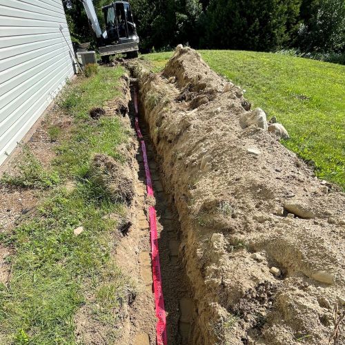 Utility trenching in Carleton Place